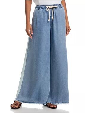 Vintage Havana Contrast Taping Chambray Pants